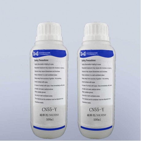 500ml  0.5L CIJ small character inkjet printer solvent CN55-Y for KGK continuous inkjet marking printer