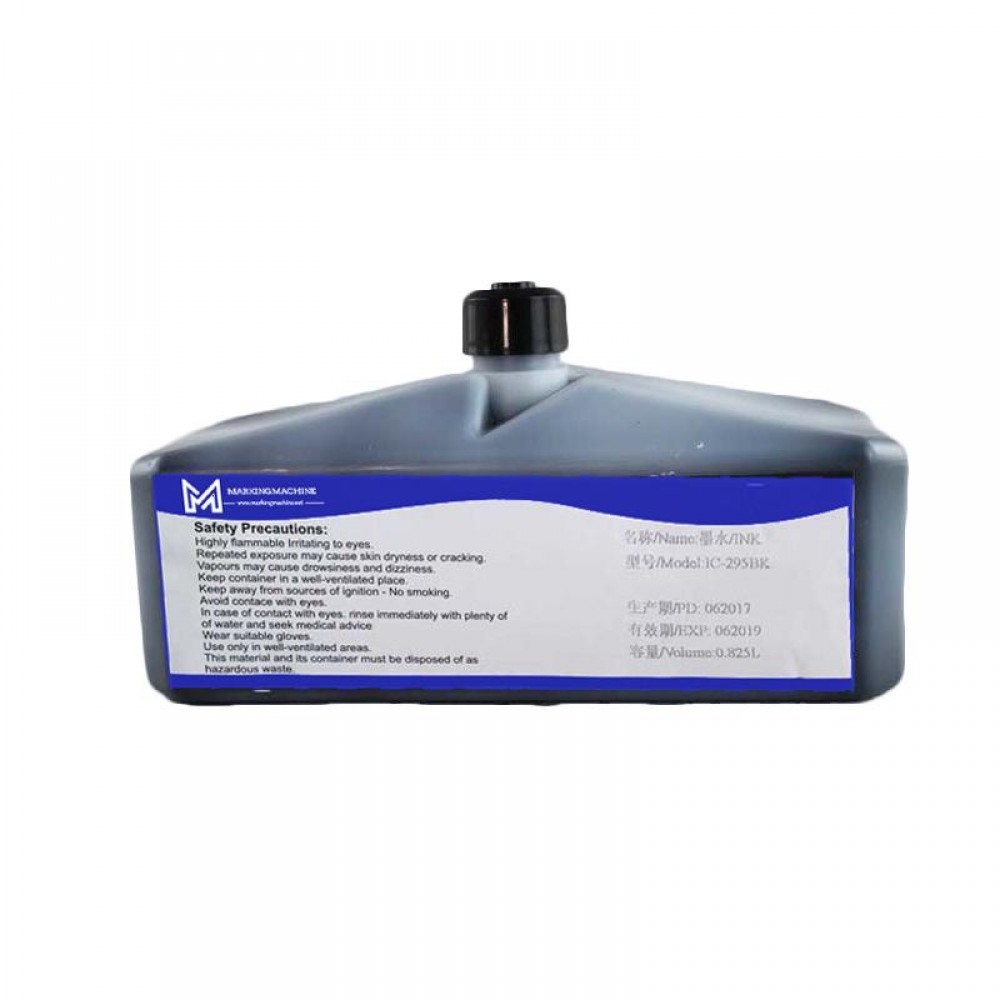 Black quick dry ink IC-295BK ink for domino Inkjet Coding Printer